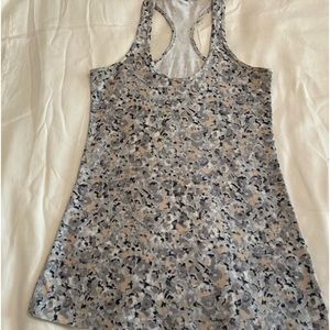 Lululemon CRB Cool Racerback Tank Not So Petite Fleur Silver Spoon